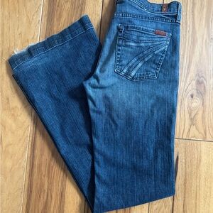 7 For All Mankind Dark Blue Straight Leg Jeans